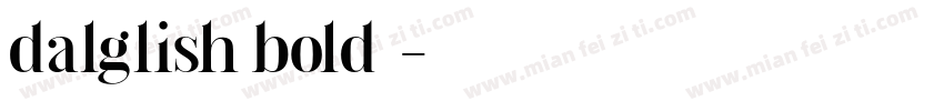 dalglish bold字体字体转换